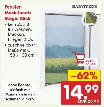 Netto Marken-Discount EASYmaxx Fenster- Moskitonetz Magic Klick Angebot