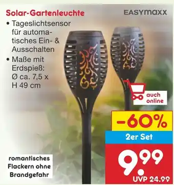 Netto Marken-Discount EASYmaxx Solar-Gartenleuchte Angebot