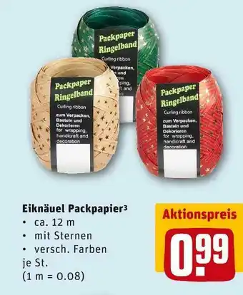 REWE Eiknäuel packpapier Angebot