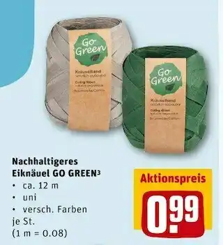 REWE Go green nachhaltigeres eiknäuel Angebot