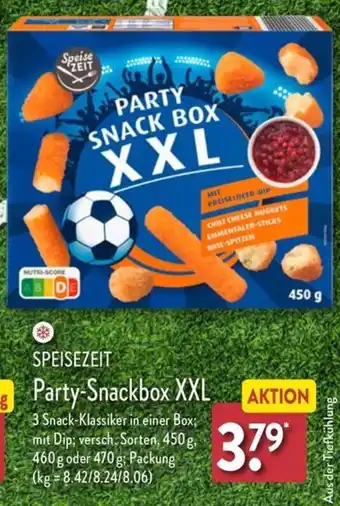 Aldi Nord SPEISEZEIT Party-Snackbox XXL 460 g oder 470 g Packung Angebot