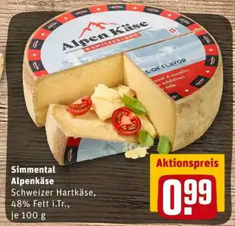 REWE Simmental alpenkäse Angebot