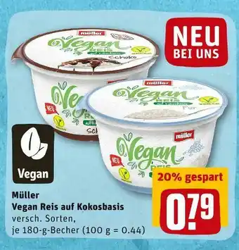 REWE Müller vegan reis auf kokosbasis Angebot