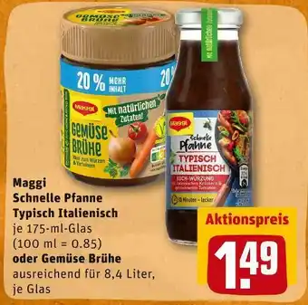 REWE Maggi schnelle pfanne typisch italienisch oder gemüse brühe Angebot