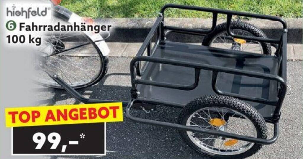 Hiehfeld Fahrradanhnger 100 kg Angebot bei Norma