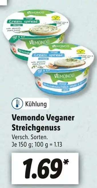 Lidl Vemondo veganer streichgenuss Angebot