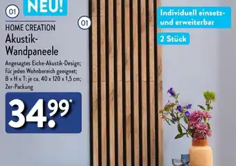 Aldi Nord HOME CREATION Akustik Wandpaneele Angebot