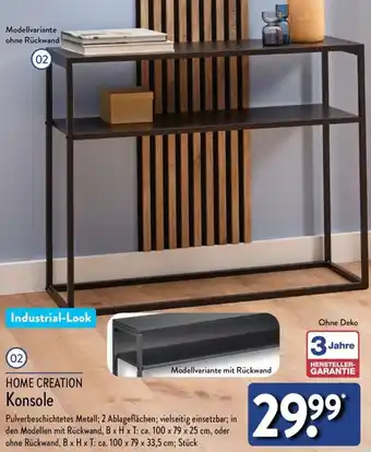 Aldi Nord HOME CREATION Konsole Angebot