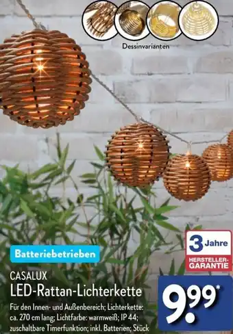 Aldi Nord CASALUX LED-Rattan-Lichterkette Angebot