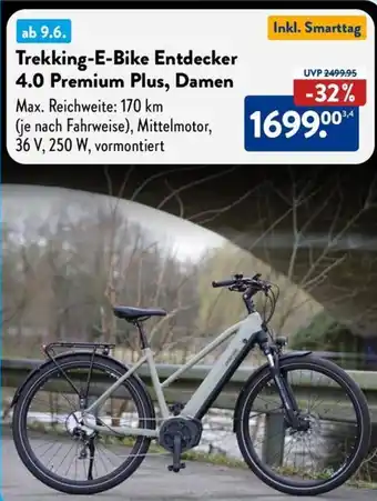 Aldi Nord Prophete Trekking-E-Bike Entdecker 4.0 Premium Plus, Damen Angebot