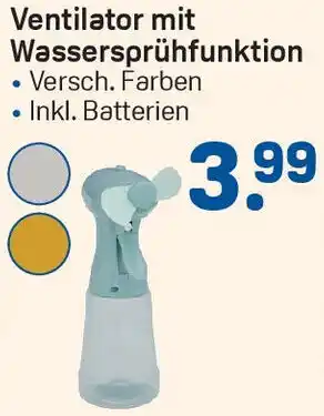 Rossmann Ventilator mit Wassersprühfunktion Angebot