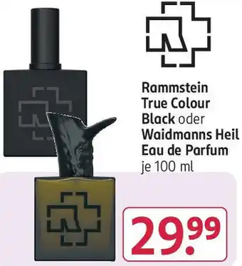 Rossmann Rammstein True Colour Black oder Waidmanns Heil Eau de Parfum 100 ml Angebot