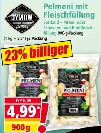 Norma DYMOW Pelmeni mit Fleischfüllung 900 g Packung Angebot