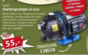 Sonderpreis Baumarkt Güde Gartenpumpe GP 6035 Angebot