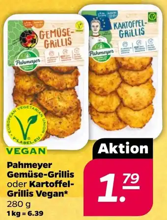 NETTO Pahmeyer Gemüse-Grillis oder Kartoffel Grillis Vegan 280 g Angebot
