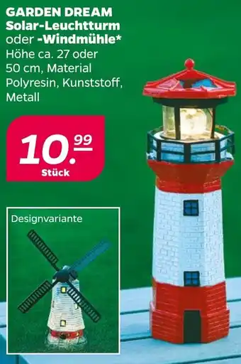 NETTO GARDEN DREAM Solar-Leuchtturm oder Windmühle Angebot