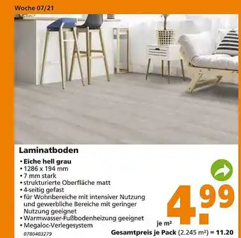 Globus Baumarkt Laminatboden Angebot
