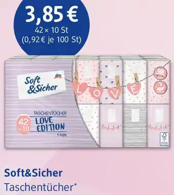 dm drogerie Soft&Sicher Taschentücher 42x10 St Angebot