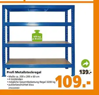 Globus Baumarkt Profi Metallsteckregal Angebot