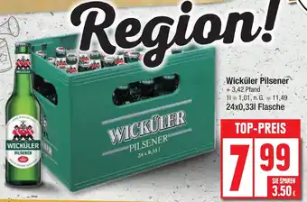 Edeka Wicküler Pilsener 24x0,33 L Flasche Angebot