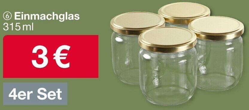 Einmachglas 315 ml Angebot bei Woolworth