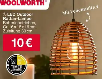 Woolworth LED Outdoor Rattan-Lampe Angebot