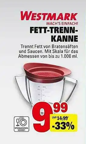 Marktkauf Westmark Fett-trennkanne Angebot