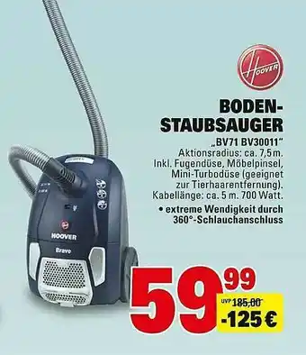 Marktkauf Hoover Bodenstaubsauger „bv71 Bv30011” Angebot