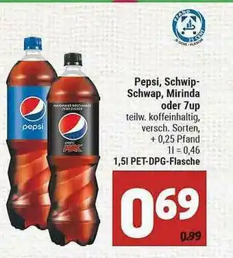 Marktkauf Pepsi Cola, Schwip-schwap, Mirinda Oder 7up Angebot