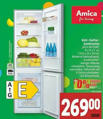 Marktkauf Kühl- Oder Gefrierkombination Amica Angebot