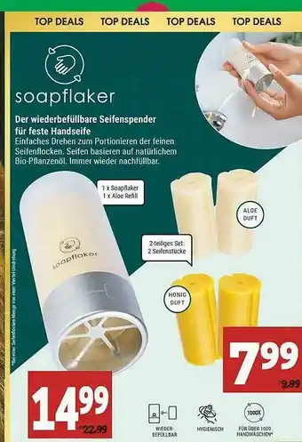 Marktkauf Soapflaker Der Wiederbefüllbare Seifenspender Für Feste Handseife Angebot