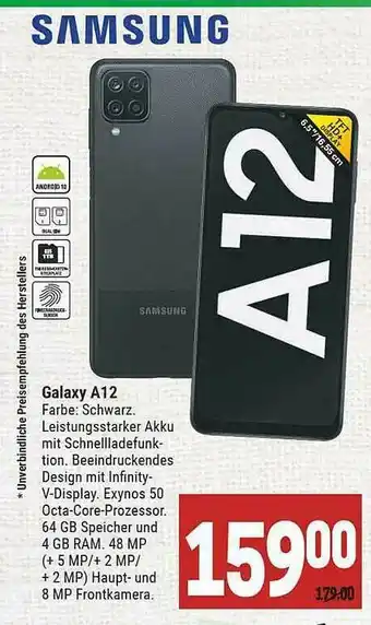 Marktkauf Samsung Galaxy A12 Angebot