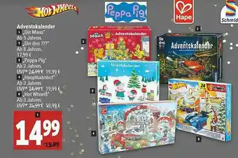 Marktkauf Adventskalender Hot Wheels Oder Peppa Pig Oder Hape Oder Schmid Angebot