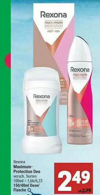 Marktkauf Rexona Maximum-protection Deo Angebot