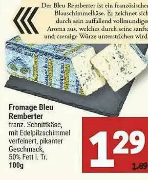 Marktkauf Fromage Bleu Remberter Angebot