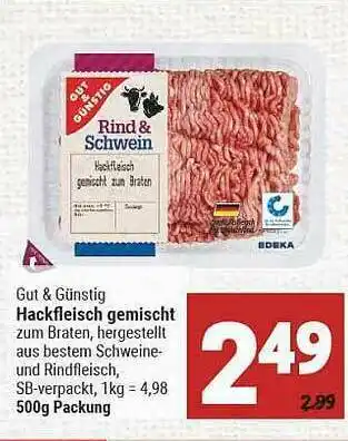 Marktkauf Gut & Günstig Hackfleisch Gemicht Angebot