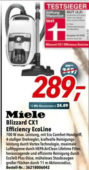 dodenhof Miele Blizzard Cx1 Efficiency Ecoline Angebot