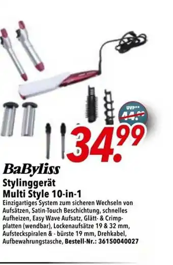 dodenhof Babyliss Stylinggerät Multi Style 10-in-1 Angebot