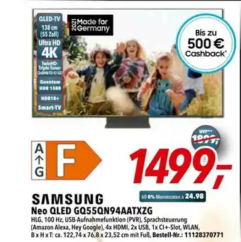 dodenhof Samsung Neo Qled Gq55qn94aatxzg Angebot