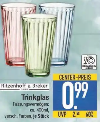 E-Center Ritzenhoff & Breker Trinkglas Angebot