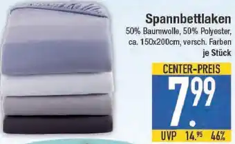 E-Center Spannbettlaken Angebot
