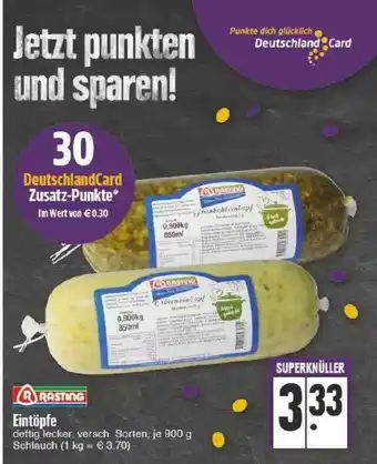 Edeka Eintöpfe Rasting Angebot