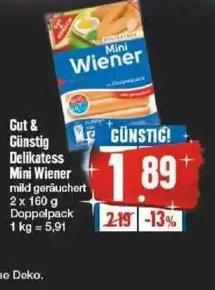 Edeka Gut & Günstig Delikatess Mini Wiener Angebot