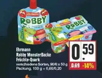 Edeka Ehrmann Robby Monsterbacke Früchte-quark Angebot