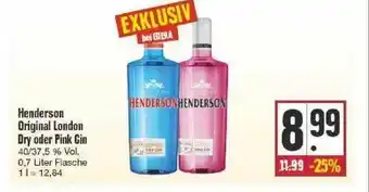 Edeka Henderson Original London Dry Oder Pink Gin Angebot