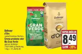 Edeka Dallmayr D'oro Crema Prodomo Oder Bio Cran Verde Angebot