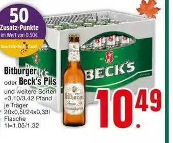 Edeka Bitburger Oder Beck's Pils Angebot