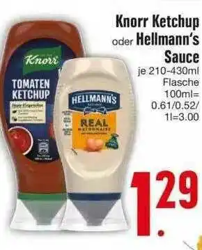 Edeka Knorr Ketchup Oder Hellmann's Sauce Angebot