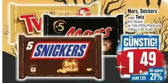 Edeka Mars, Snickers Oder Twix Angebot