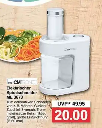 Famila Nord West Clatronc Elektrischer Spiralschneider Me 3673 Angebot